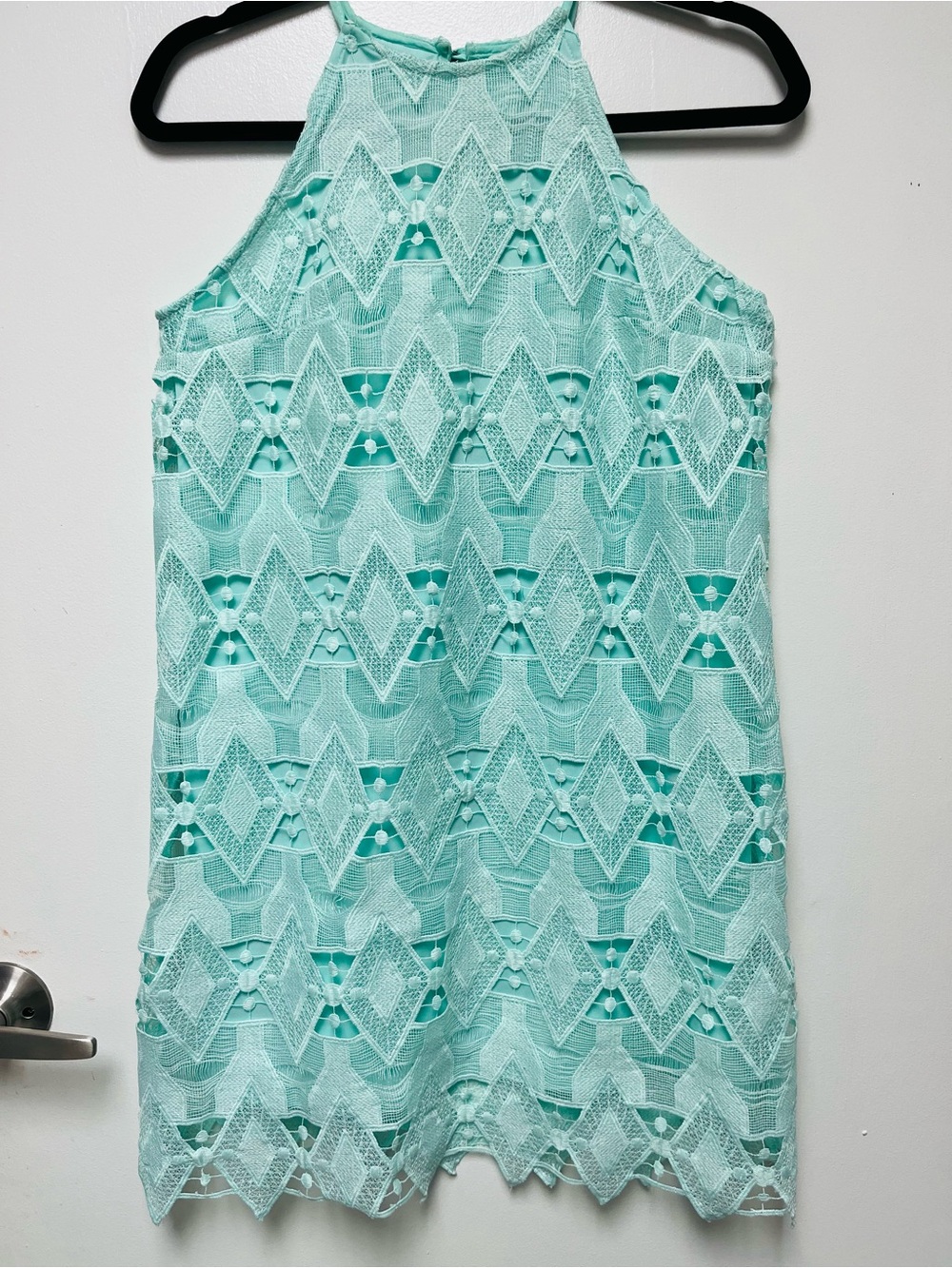 Xhilaration Mint Green Lace Maxi Dress
